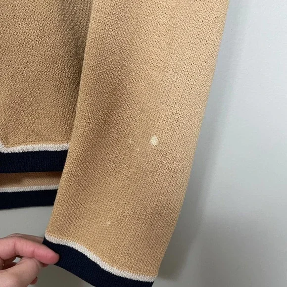 Vintage St. John Embroidered Long Sleeve Button Up Cardigan Brown 10 - Picture 5 of 7